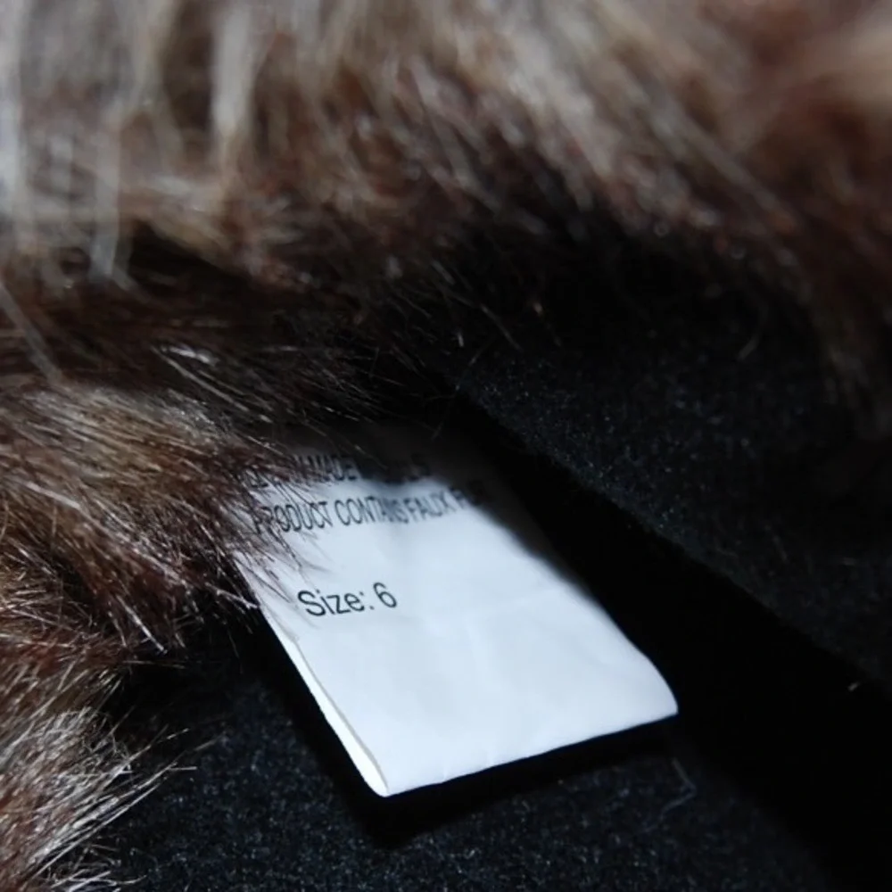 Muk Luks Boots Women's 6 Sigrid Black/White‎ NWT Water Resistant Faux Fur lined